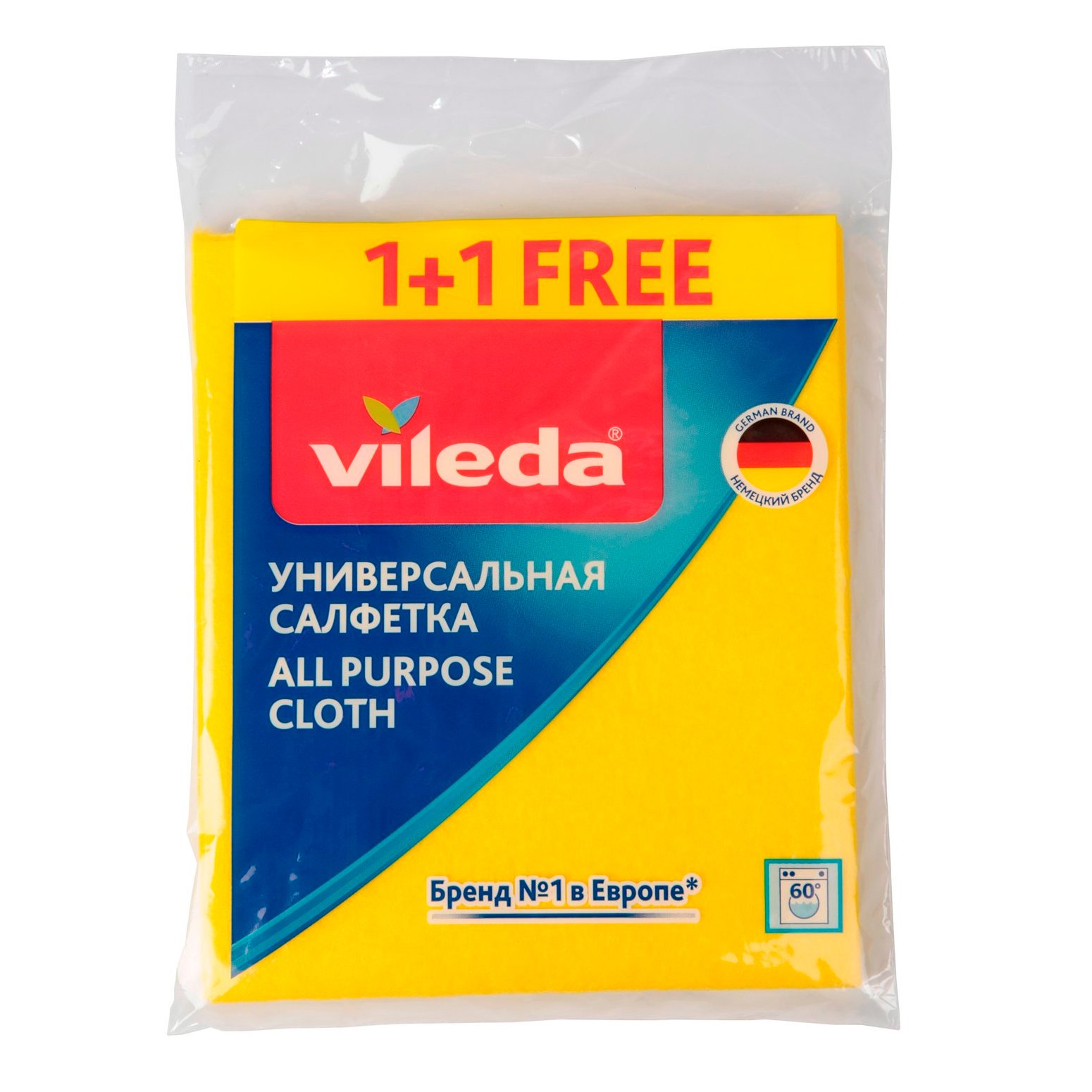 Салфетка универсальная вискозная 1+1шт VILEDA
Салфетка универсальная вискозная 1+1шт VILEDA