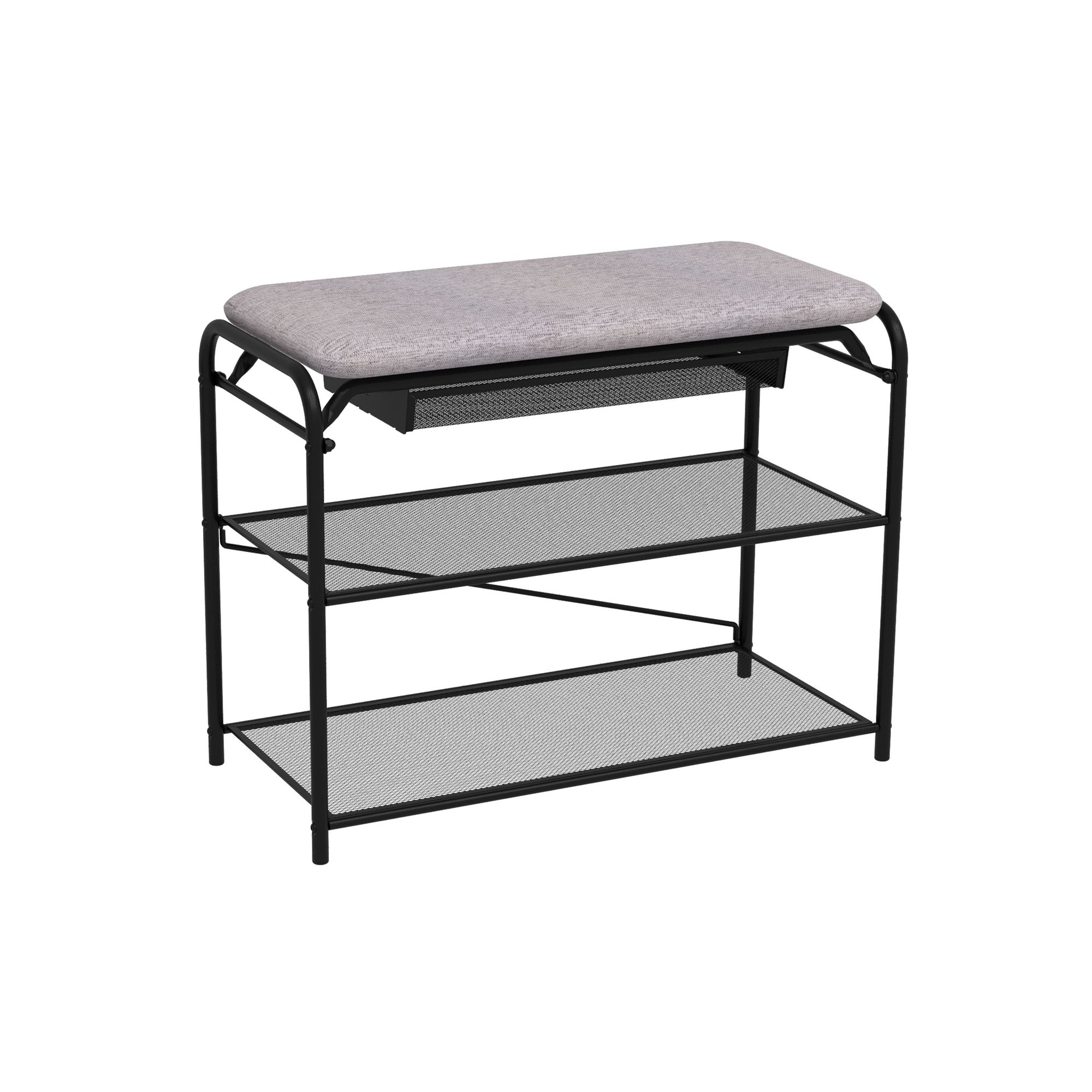 Подставка для обуви "Гранада 23", 2 полки,с сиденьем и ящиком, черный ПДОГ23В Ч
Подставка для обуви "Гранада 23", 2 полки,с сиденьем и ящиком, черный ПДОГ23В Ч