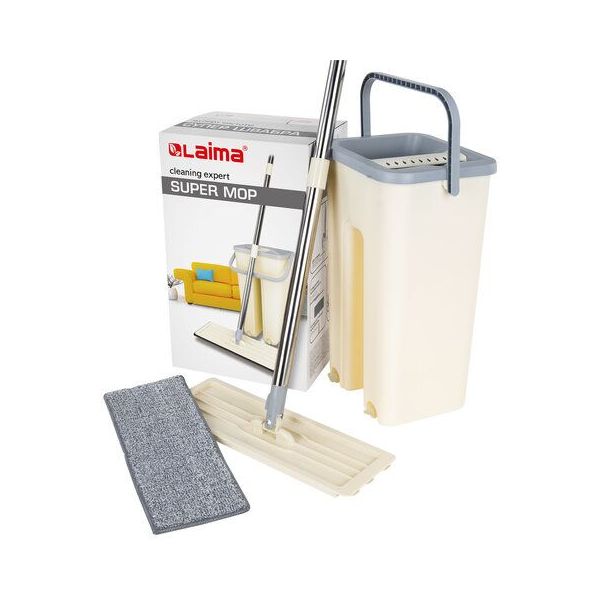 Швабра с отжимом и двухкамерным ведром 7 л/5 л, насадка МОП, набор для уборки LAIMA SMART MOP, 607978, Бежевый
Швабра с отжимом и двухкамерным ведром 7 л/5 л, насадка МОП, набор для уборки LAIMA SMART MOP, 607978, Бежевый