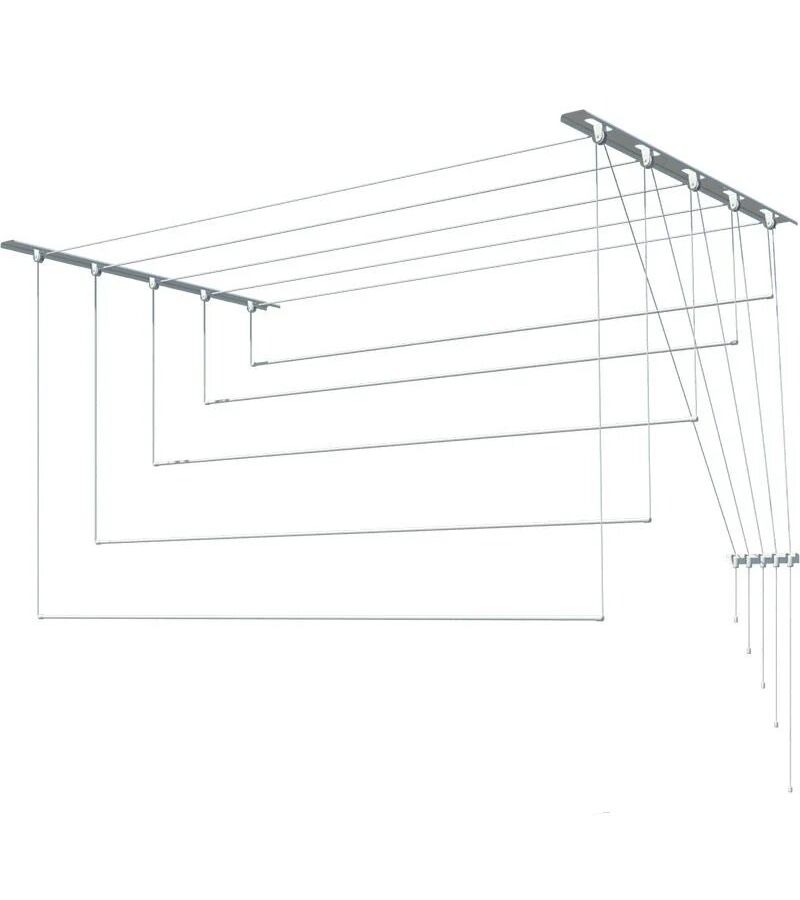 Сушилка для белья 1,4м (5 стержней) Пластик, "Лиана" потолочная
Сушилка для белья 1,4м (5 стержней) Пластик, "Лиана" потолочная