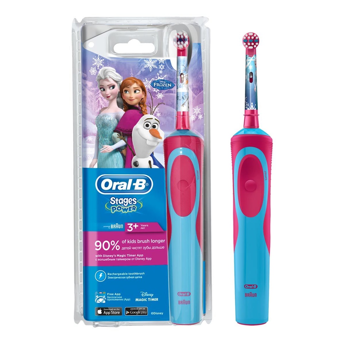 Зубная щетка Braun Oral-B D12.513K Frozen Kids
Зубная щетка Braun Oral-B D12.513K Frozen Kids