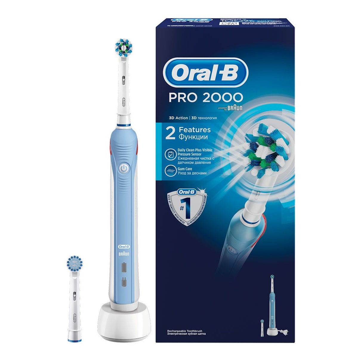 Зубная щетка Braun Oral-B Pro 2/D501.513.2 Cross Action
Зубная щетка Braun Oral-B Pro 2/D501.513.2 Cross Action