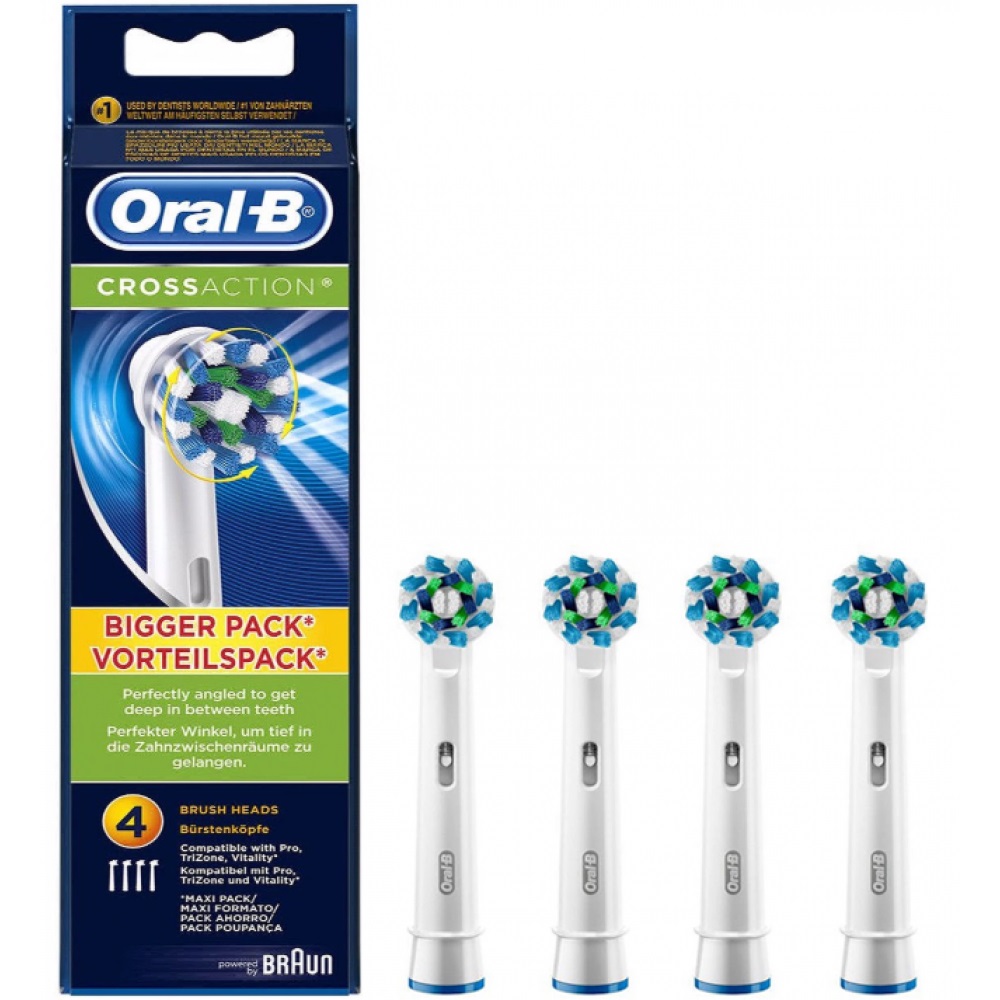 Насадки для зубных щеток Oral-B CrossAction (4шт)
Насадки для зубных щеток Oral-B CrossAction (4шт)