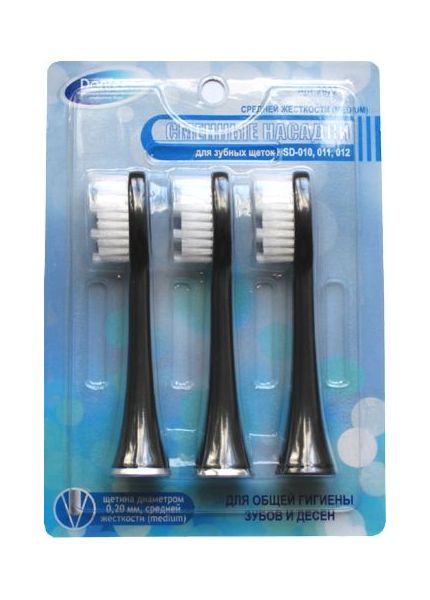 Насадки для зубных щеток Donfeel 2922 (3шт) Black
Насадки для зубных щеток Donfeel 2922 (3шт) Black