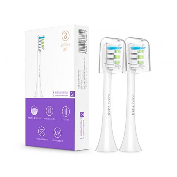 Комплект насадок для зубной щетки SOOCAS Sonic Electric Toothbrush (2шт., белый)
Комплект насадок для зубной щетки SOOCAS Sonic Electric Toothbrush (2шт., белый)