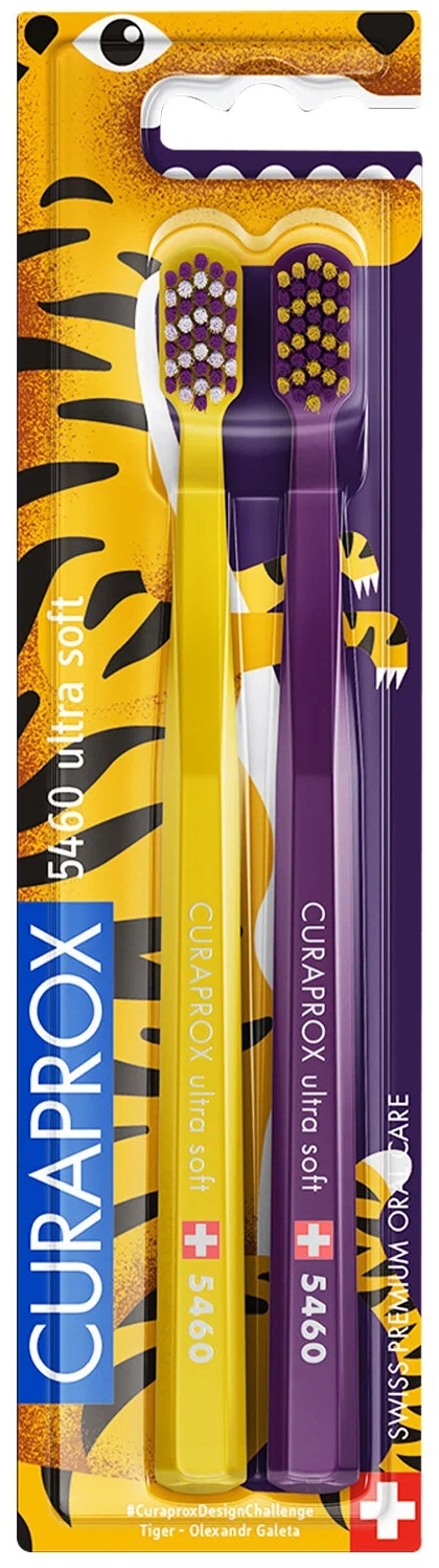 Набор зубных щеток CURAPROX "ultrasoft", d 0,10 мм (2 шт.) Duo Tiger 2022
Набор зубных щеток CURAPROX "ultrasoft", d 0,10 мм (2 шт.) Duo Tiger 2022