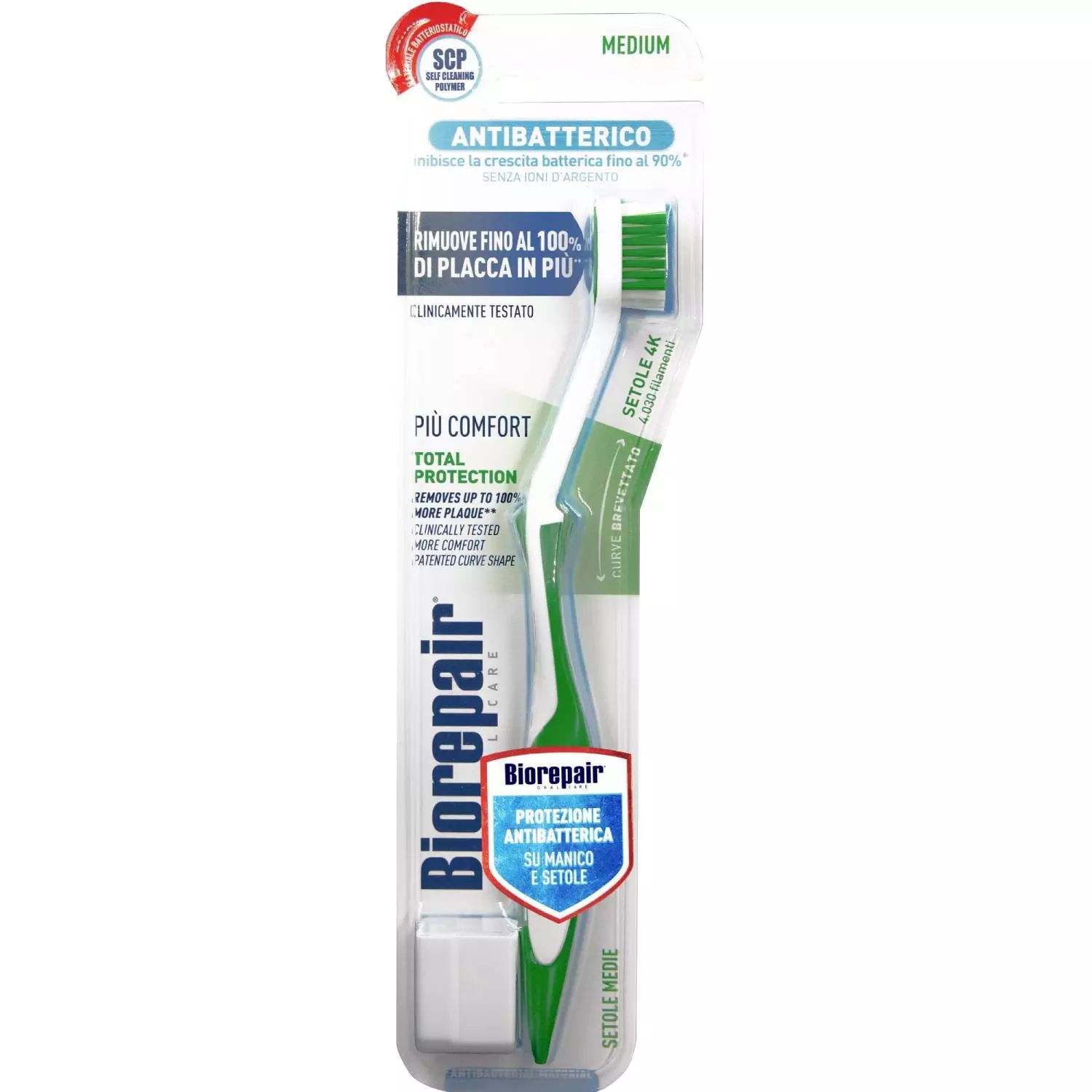 Зубная щетка Biorepair изогнутая для комплексной защиты Curve Protezione Totale
Зубная щетка Biorepair изогнутая для комплексной защиты Curve Protezione Totale