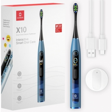 Электрическая зубная щетка Oclean X 10 (Синий)
Электрическая зубная щетка Oclean X 10 (Синий)