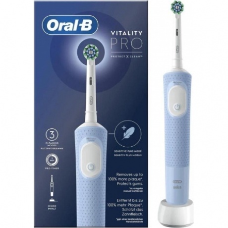 Зубная щетка Braun Oral-B Vitality Pro D103 Box Blue (Голубой)
Зубная щетка Braun Oral-B Vitality Pro D103 Box Blue (Голубой)