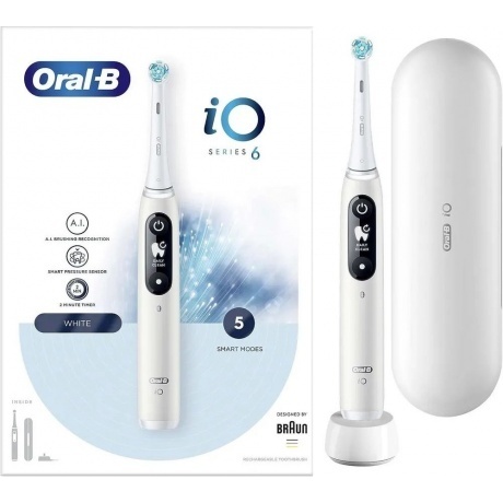 Зубная щетка Braun Oral-B iO Series 6 White (Белый) (Россия)
Зубная щетка Braun Oral-B iO Series 6 White (Белый) (Россия)