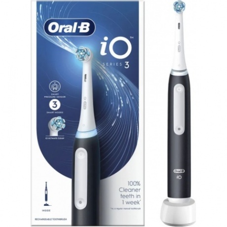 Зубная щетка Braun Oral-B iO Series 3 Black (Чёрный) (Россия)
Зубная щетка Braun Oral-B iO Series 3 Black (Чёрный) (Россия)