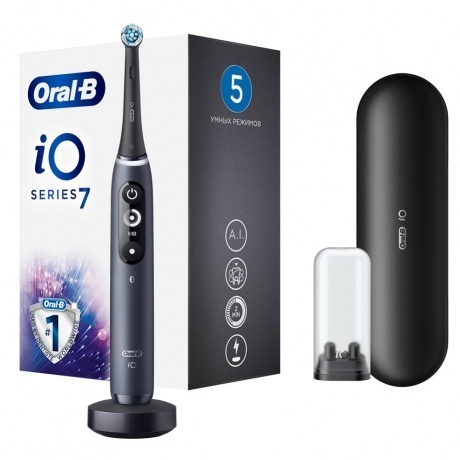 Зубная щетка Braun Oral-B iO Series 7 Black Onyx (Черный Оникс) (Россия)
Зубная щетка Braun Oral-B iO Series 7 Black Onyx (Черный Оникс) (Россия)
