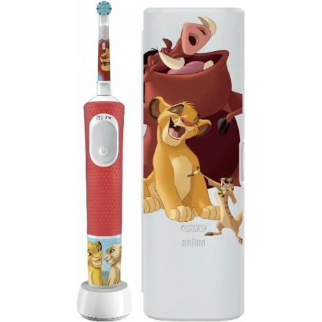 Зубная щетка Braun Oral-B Vitality Pro D103 Kids Lion King (Красный) (Россия)
Зубная щетка Braun Oral-B Vitality Pro D103 Kids Lion King (Красный) (Россия)