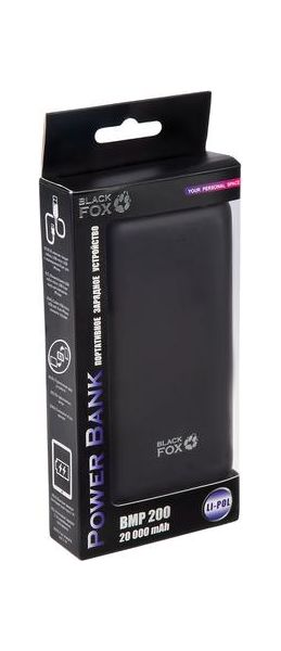 Внешний аккумулятор Black Fox BMP200D 20000mAh чёрный, Черный
Внешний аккумулятор Black Fox BMP200D 20000mAh чёрный, Черный