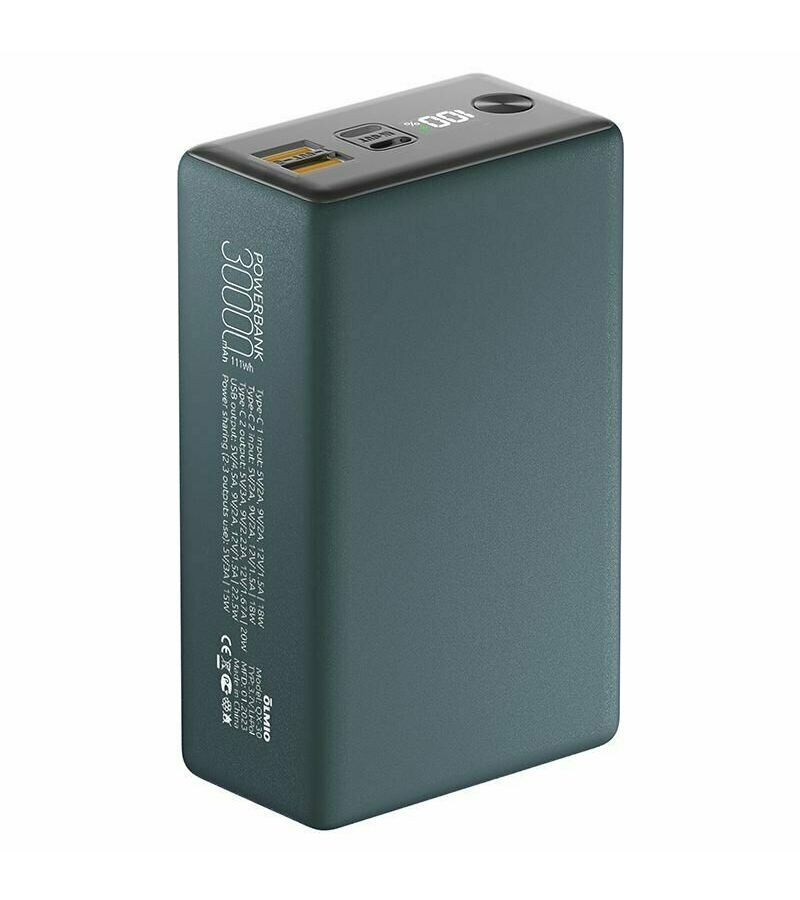 Внешний аккумулятор OLMIO QX-30, 30000mAh, graphite, Серый
Внешний аккумулятор OLMIO QX-30, 30000mAh, graphite, Серый