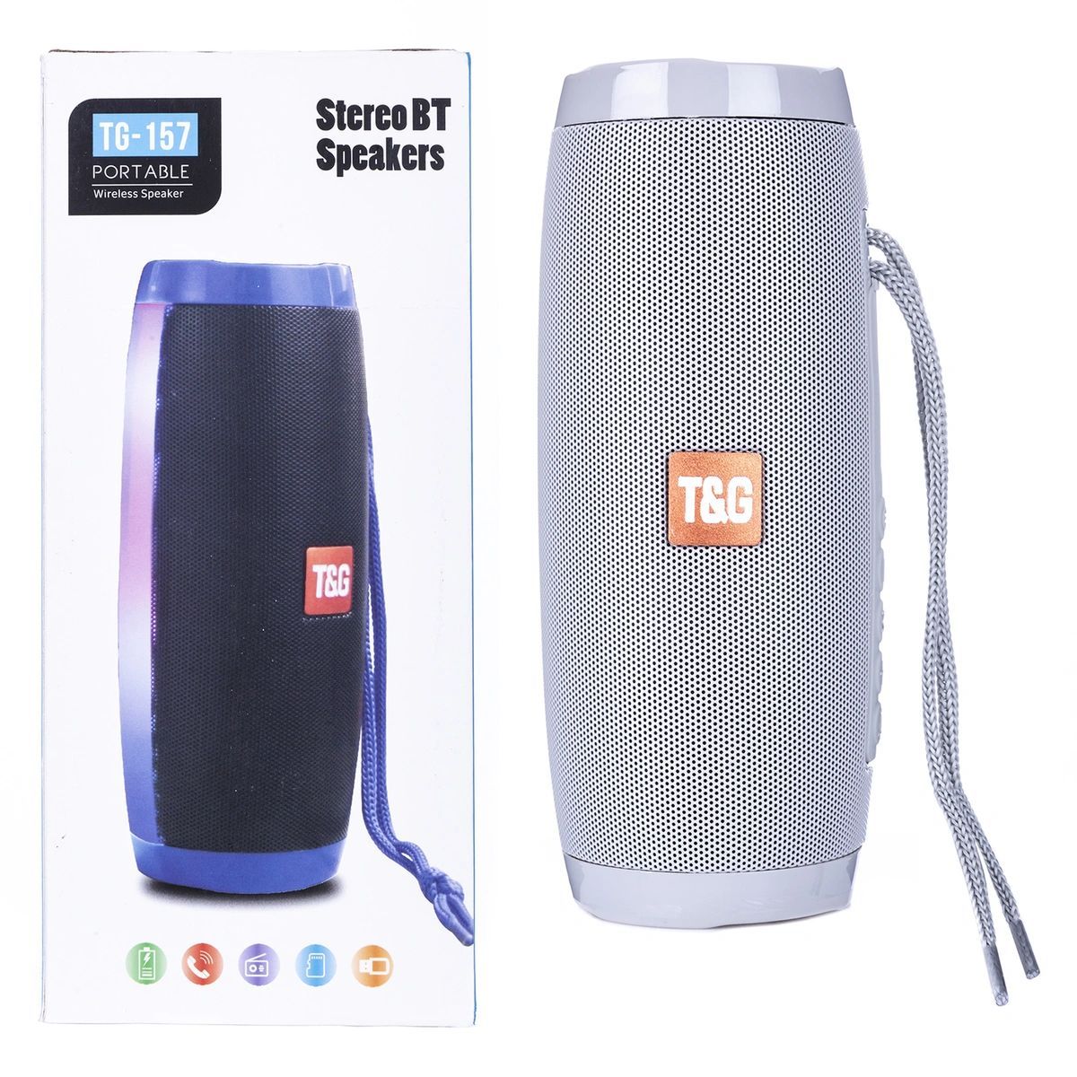 Портативная акустика T&G TG157 White
Портативная акустика T&G TG157 White