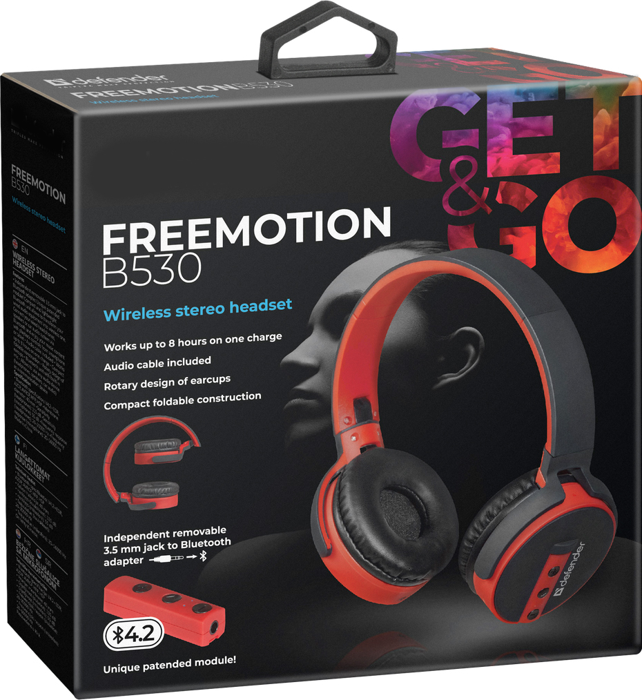 Наушники Defender FreeMotion B530, Красн-черный
Наушники Defender FreeMotion B530, Красн-черный