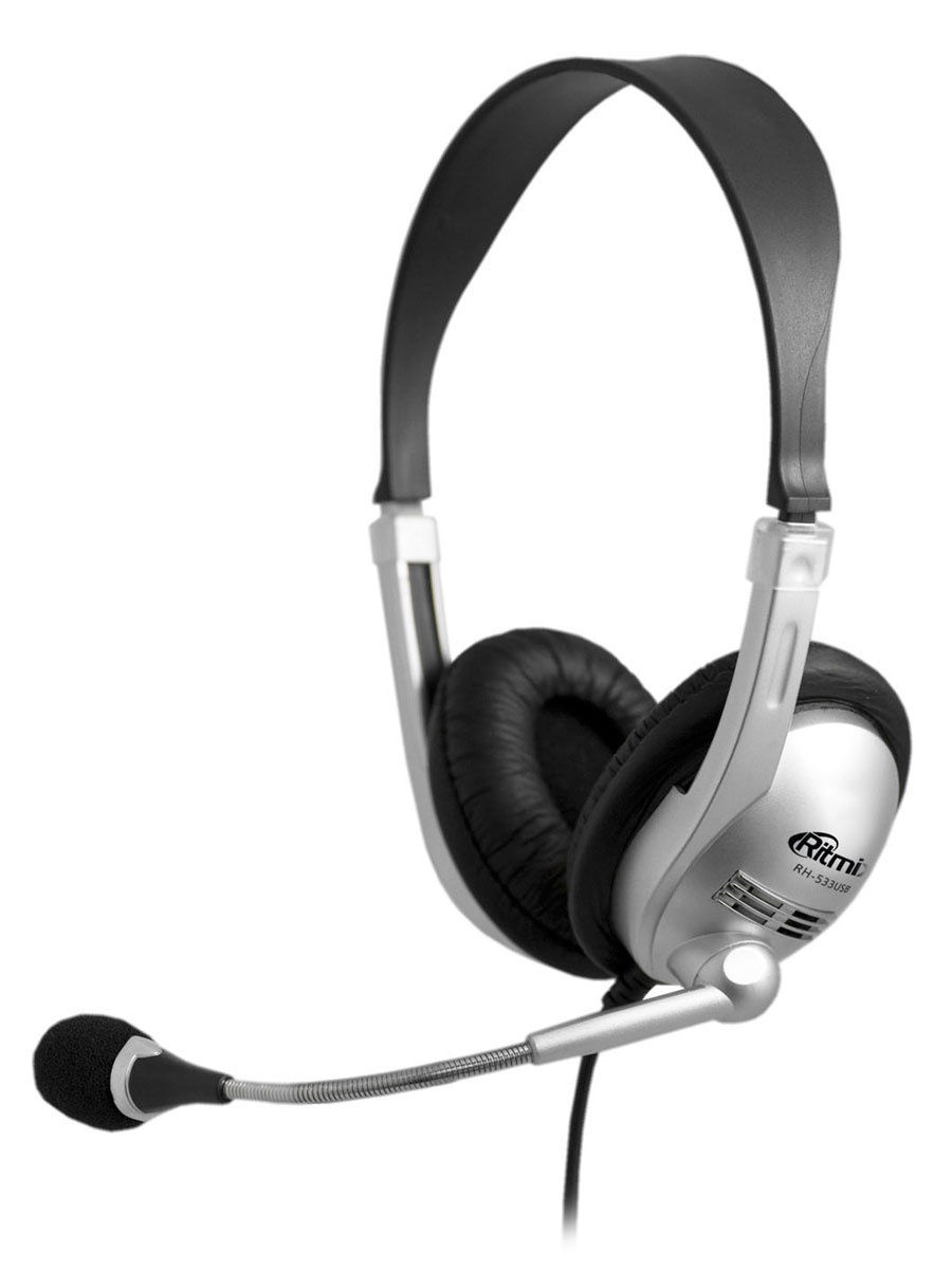Наушники Ritmix RH-533USB Silver, Серебро
Наушники Ritmix RH-533USB Silver, Серебро