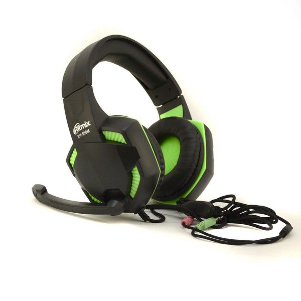 Наушники Ritmix RH-560M Gaming, Черный;зеленый
Наушники Ritmix RH-560M Gaming, Черный;зеленый