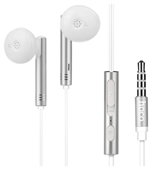 Наушники Hoco M26 Silver, Серебристый 
Наушники Hoco M26 Silver, Серебристый