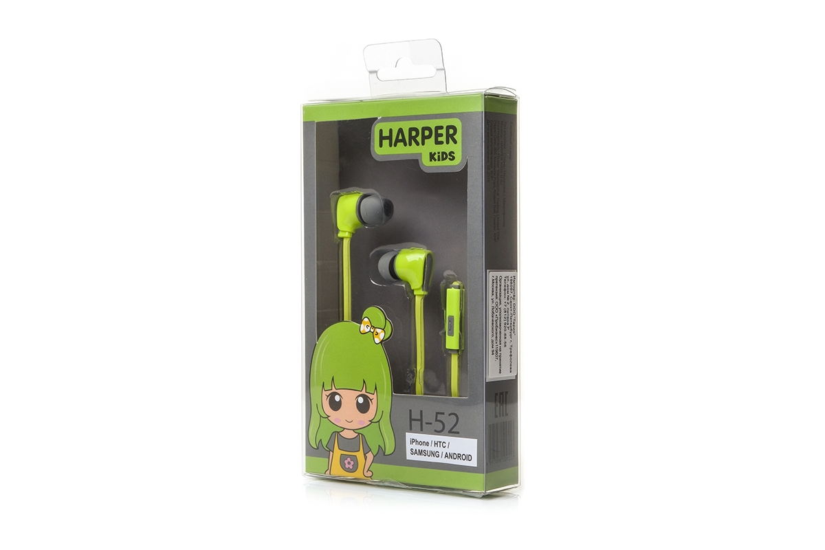 Наушники Harper Kids H-52 Green, Зеленый
Наушники Harper Kids H-52 Green, Зеленый