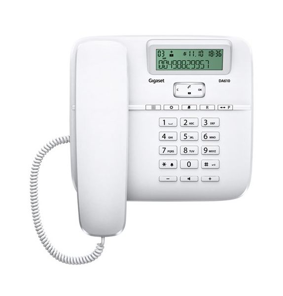 Телефон проводной Gigaset DA610 белый
Телефон проводной Gigaset DA610 белый