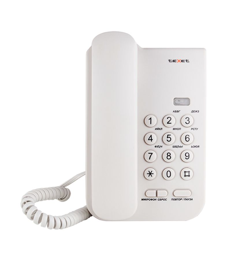 Телефон проводной teXet TX-212, Белый
Телефон проводной teXet TX-212, Белый