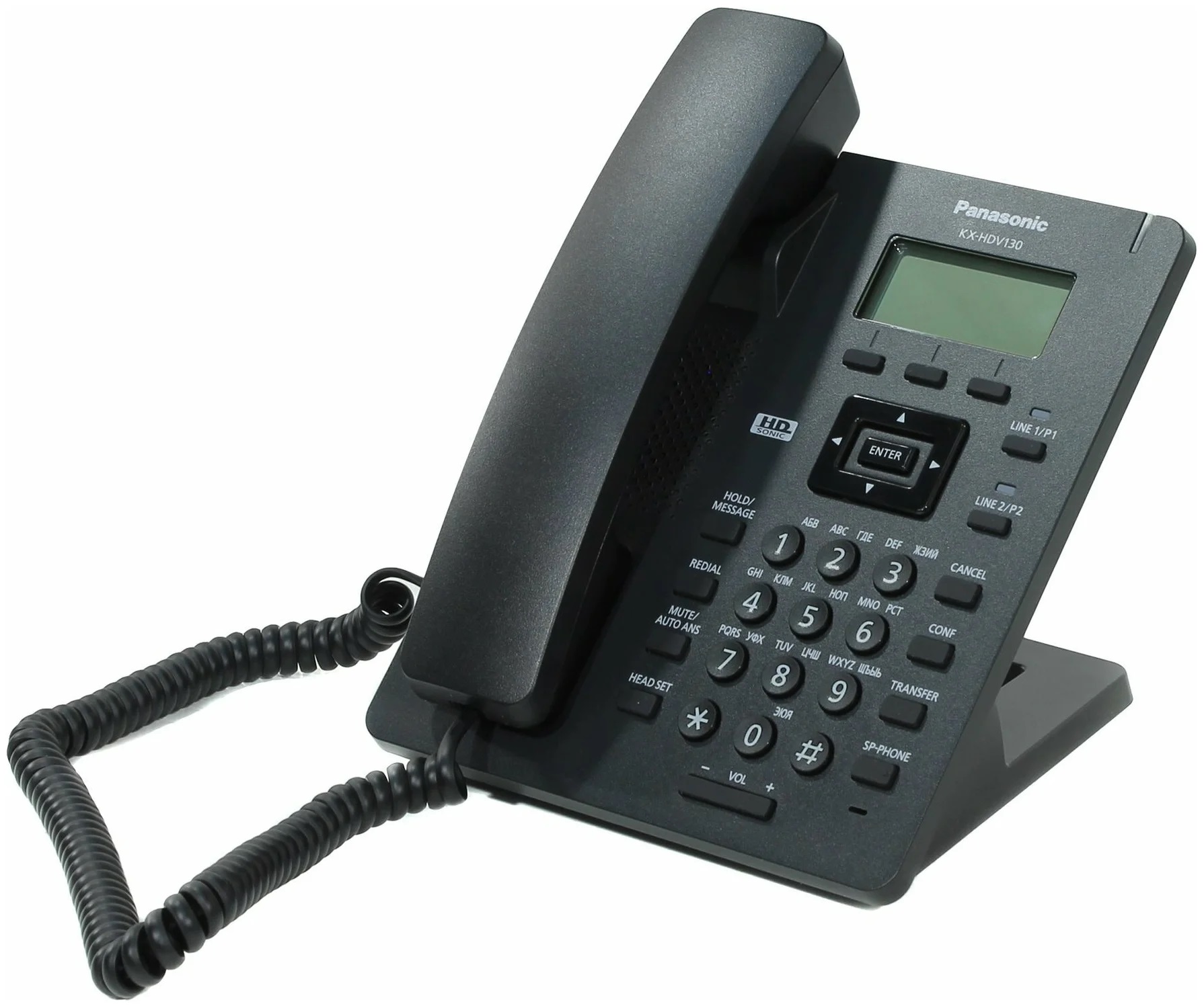 Телефон Panasonic KX-HDV130RUB SIP телефон, черный
Телефон Panasonic KX-HDV130RUB SIP телефон, черный