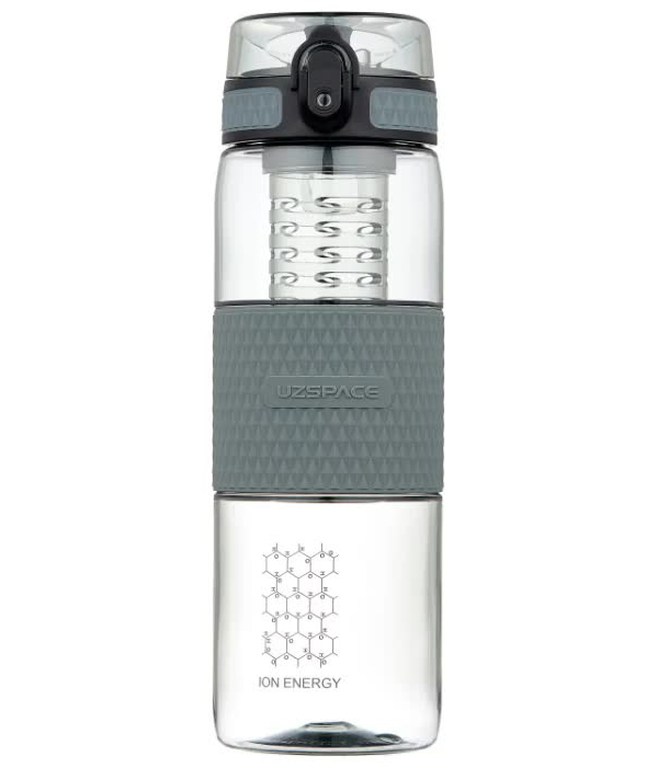 Бутылка для воды с нескользящей вставкой, колбой,сеточкой UZSPACE тритан, 5061, Серый, 700 мл
Бутылка для воды с нескользящей вставкой, колбой,сеточкой UZSPACE тритан, 5061, Серый, 700 мл