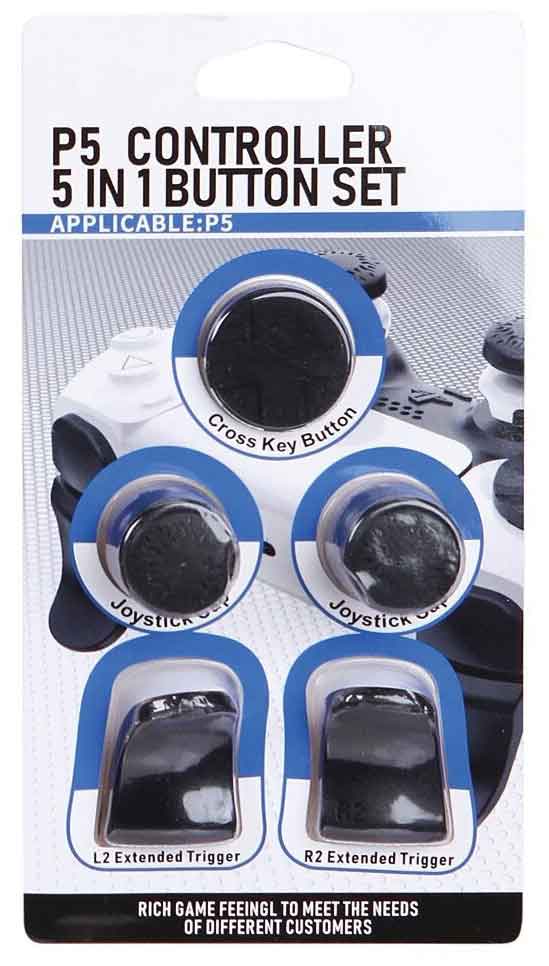 Набор накладок Red Line 5в1 для геймпада PS5 Black УТ000024646
Набор накладок Red Line 5в1 для геймпада PS5 Black УТ000024646