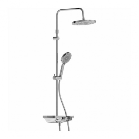 947760000 Apollo душевая система с ванно-душевым ТМС смесителем-полкой, хром
947760000 Apollo душевая система с ванно-душевым ТМС смесителем-полкой, хром