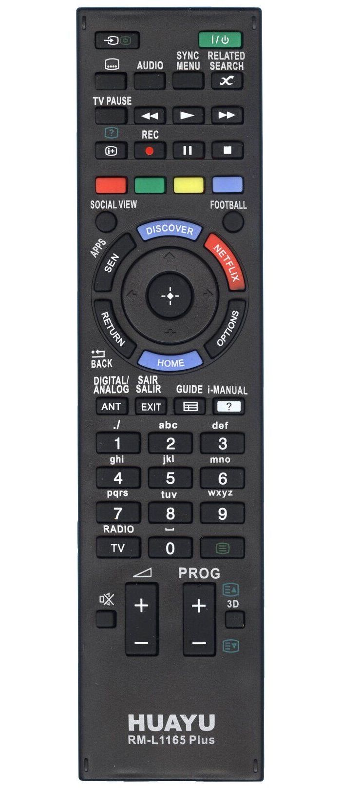 Пульт дистанционного управления Huayu для Sony RM-L1165 3D (HRM1008)
Пульт дистанционного управления Huayu для Sony RM-L1165 3D (HRM1008)