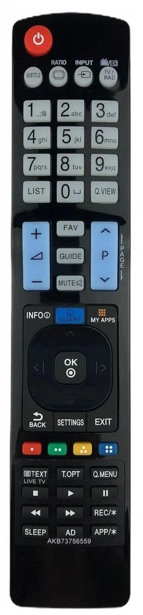 Пульт дистанционного управления LG AKB73756559 ic SMART LCD TV (HLG383)
Пульт дистанционного управления LG AKB73756559 ic SMART LCD TV (HLG383)