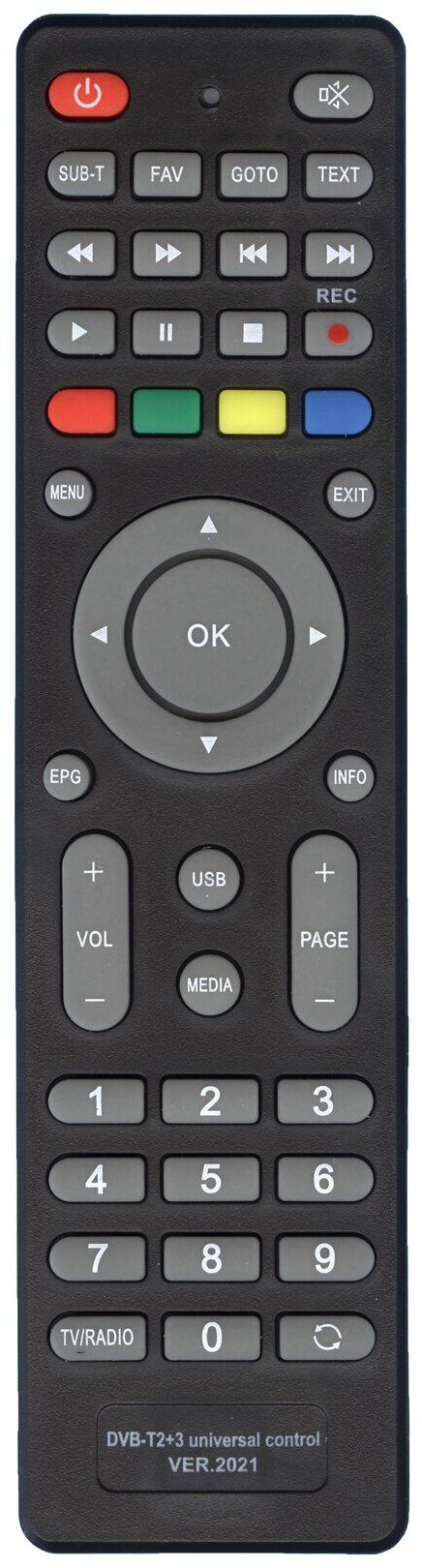 Пульт универсальный Huayu для приставок DVB-T2+3 ver.2021 (HRM1783)
Пульт универсальный Huayu для приставок DVB-T2+3 ver.2021 (HRM1783)