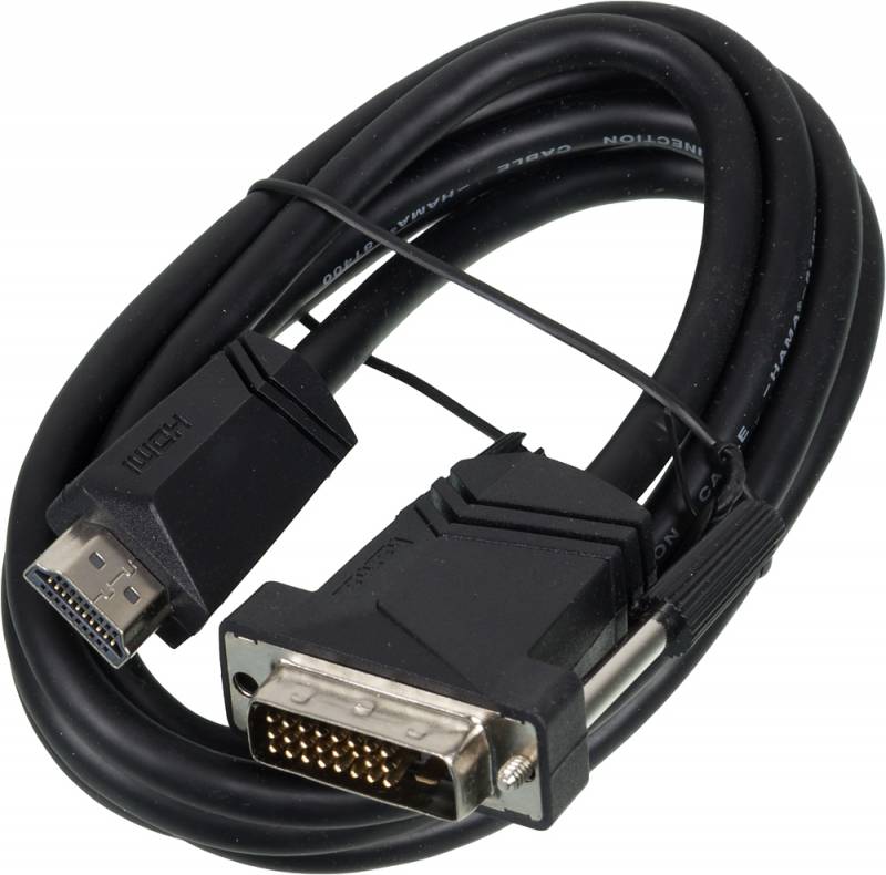 Кабель видео Hama H-122130 DVI-D(m)-HDMI (m) 1.5м черный (00122130)
Кабель видео Hama H-122130 DVI-D(m)-HDMI (m) 1.5м черный (00122130)