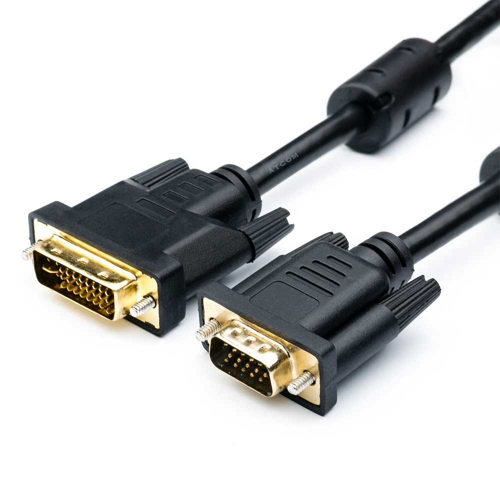 Кабель Atcom DVI - VGA 1.8м AT6143
Кабель Atcom DVI - VGA 1.8м AT6143