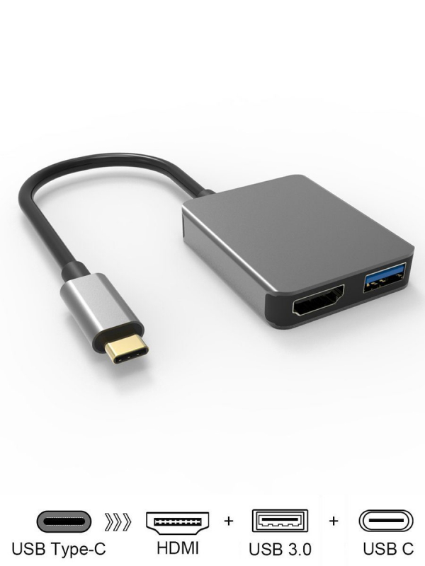 Aдаптер VCOM USB3.1 Type-C M - HDMI F 4K@60Hz, USB3.0, PD CU454
Aдаптер VCOM USB3.1 Type-C M - HDMI F 4K@60Hz, USB3.0, PD CU454