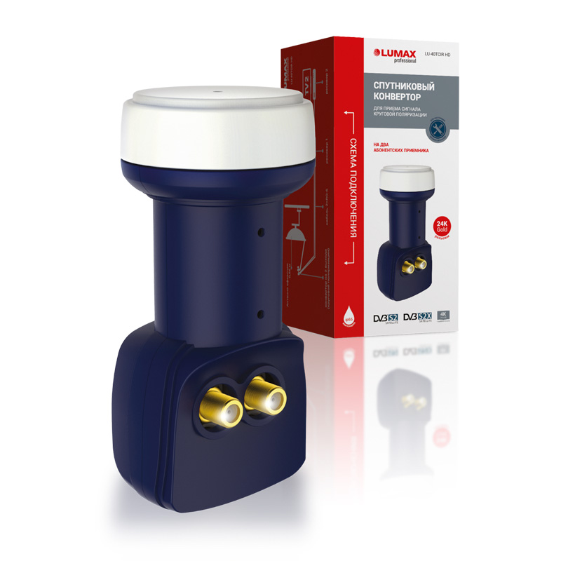 Конвертор спутниковый Lumax LU-40TCIR HD
Конвертор спутниковый Lumax LU-40TCIR HD