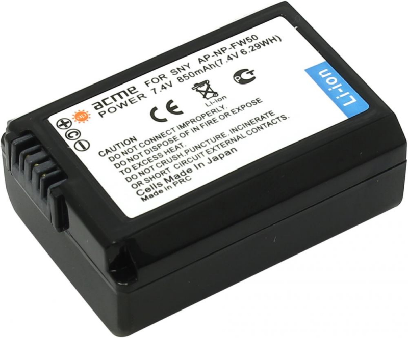Аккумулятор AcmePower NP-FW50
Аккумулятор AcmePower NP-FW50
