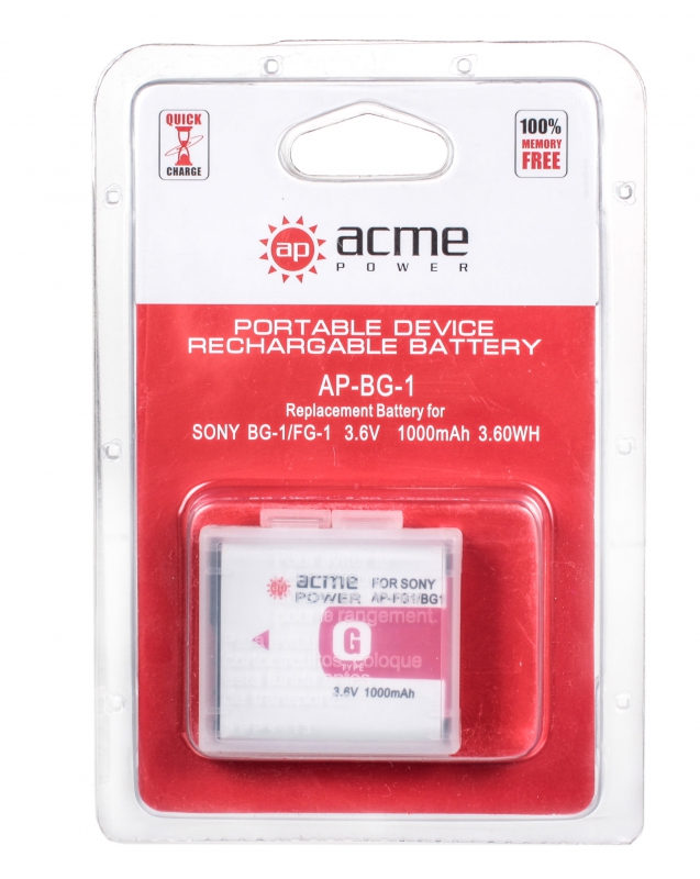 Аккумулятор AcmePower BG-1 для H9/ T25/ W200
Аккумулятор AcmePower BG-1 для H9/ T25/ W200