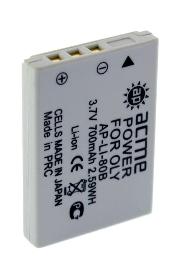 Аккумулятор для компактных камер и видеокамер AcmePower AP-LI-80B
Аккумулятор для компактных камер и видеокамер AcmePower AP-LI-80B