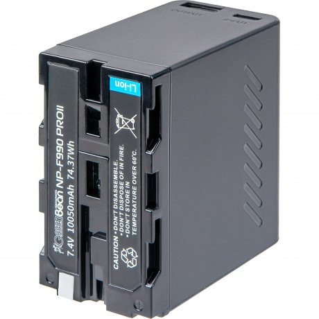 Аккумулятор GreenBean NP-F990 PROII (10050 мАч)
Аккумулятор GreenBean NP-F990 PROII (10050 мАч)