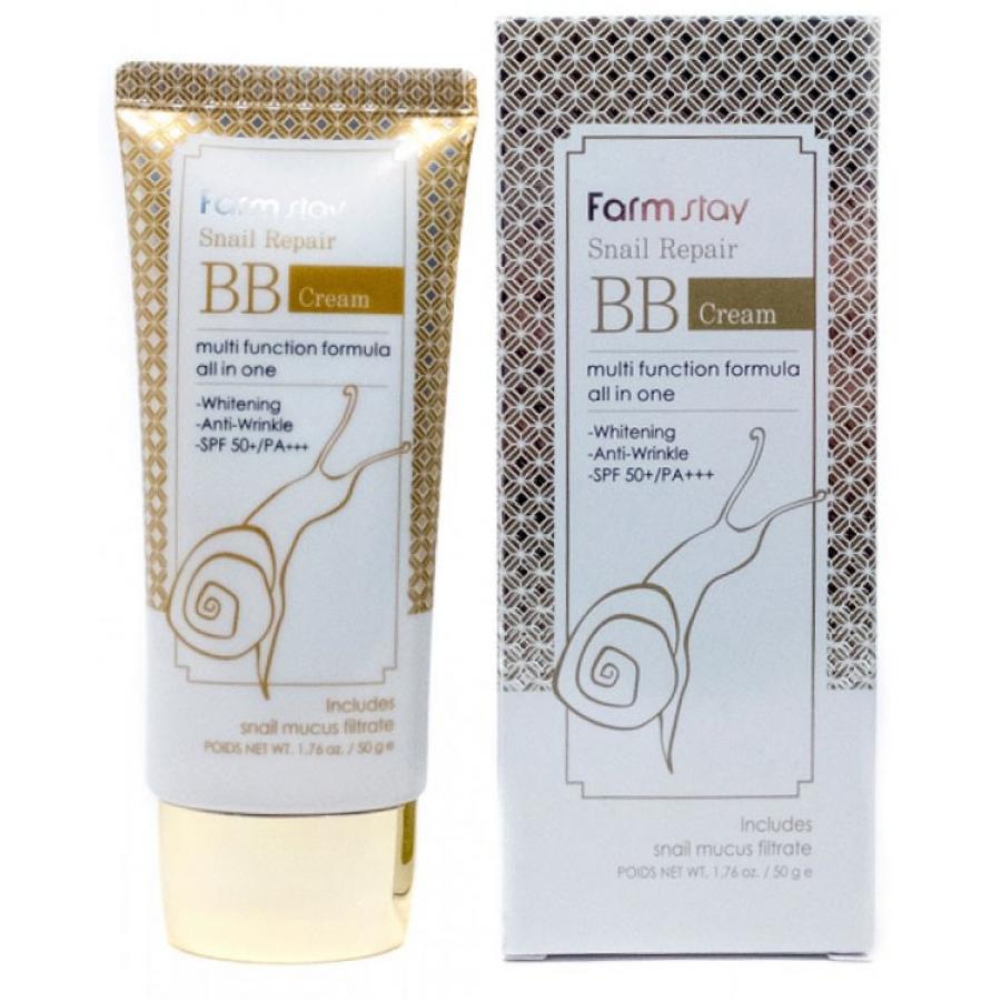 ББ крем с муцином улитки FarmStay Snail Repair BB Cream SPF50, 50г
ББ крем с муцином улитки FarmStay Snail Repair BB Cream SPF50, 50г