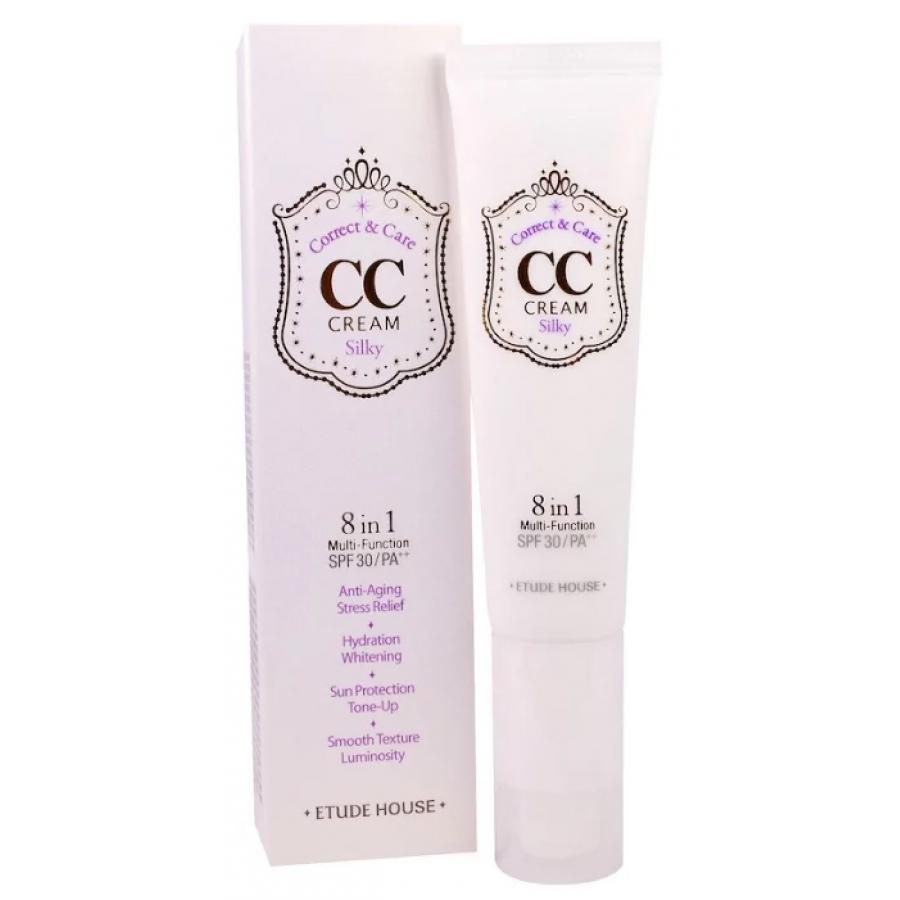 Корректирующий СС-крем для шелковистости кожи Etude House CC Cream Correct & Care Silky
Корректирующий СС-крем для шелковистости кожи Etude House CC Cream Correct & Care Silky
