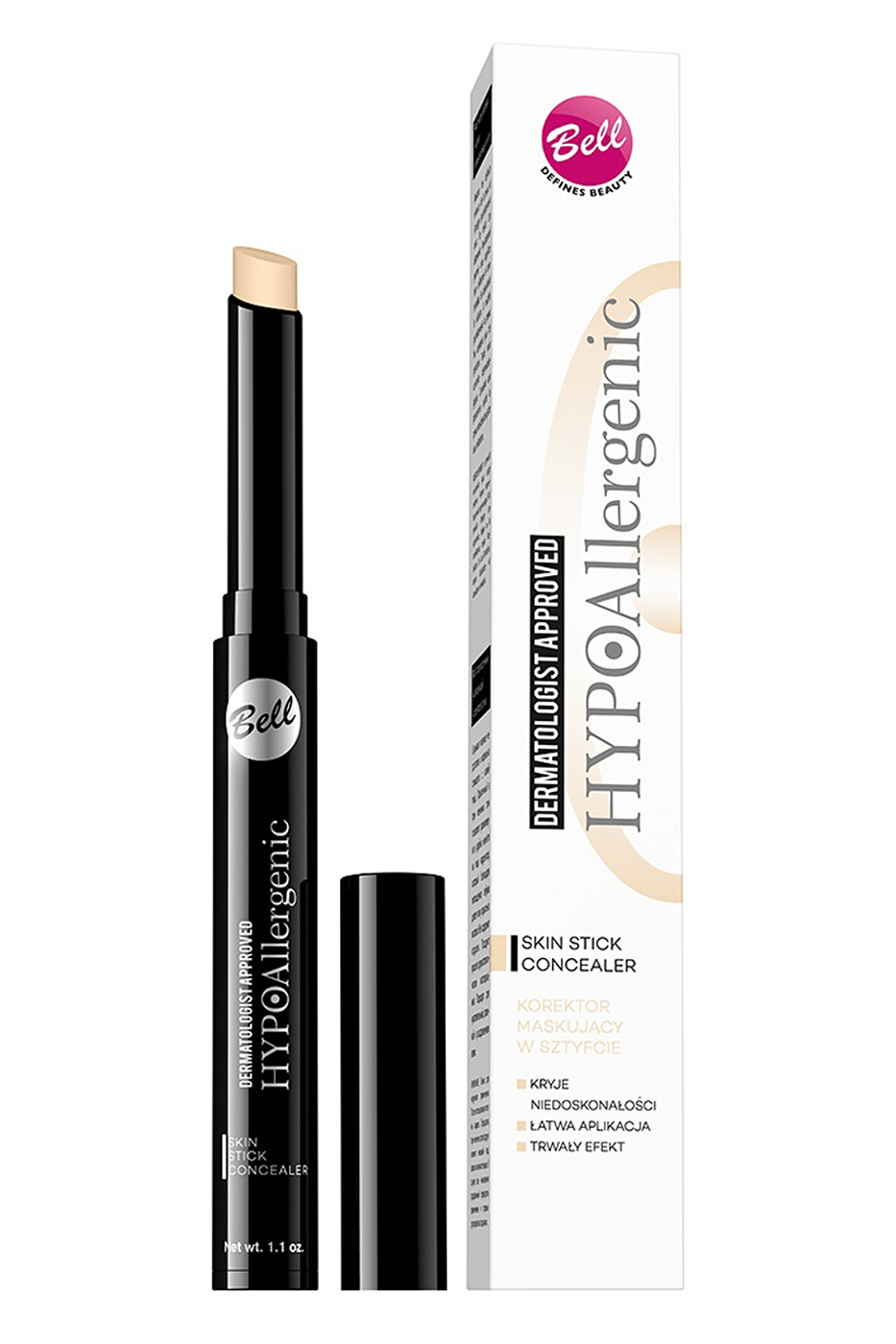 Корректор маскирующий гипоаллергенный в стике Bell Hypo Hypoallergenic Skin Stick Concealer Тон 01
Корректор маскирующий гипоаллергенный в стике Bell Hypo Hypoallergenic Skin Stick Concealer Тон 01