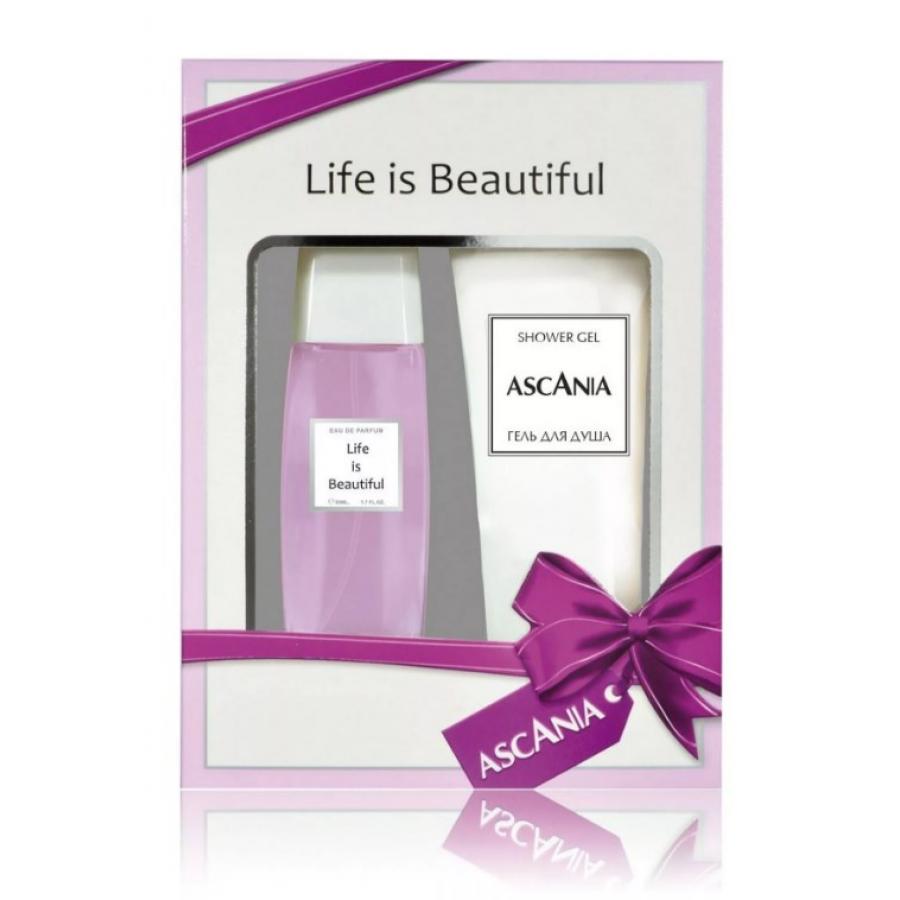 Парфюмерный набор Ascania Life is beautiful (п/в 50 мл, гель/д 125 мл
Парфюмерный набор Ascania Life is beautiful (п/в 50 мл, гель/д 125 мл
