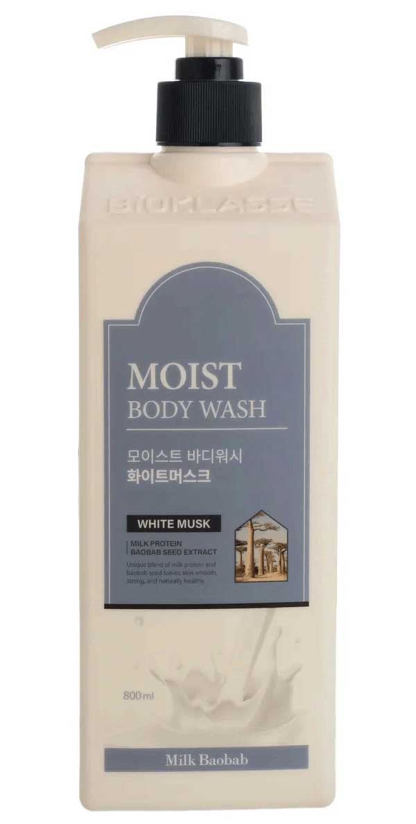 Гель для душа MilkBaobab Moist Body Wash White Musk 800ml
Гель для душа MilkBaobab Moist Body Wash White Musk 800ml