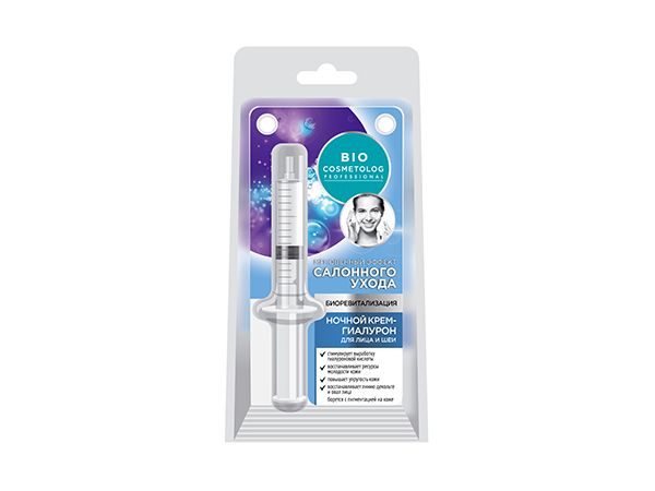Крем-гиалурон для лица и шеи Fito косметик BioCosmetolog Ночной 5 мл
Крем-гиалурон для лица и шеи Fito косметик BioCosmetolog Ночной 5 мл
