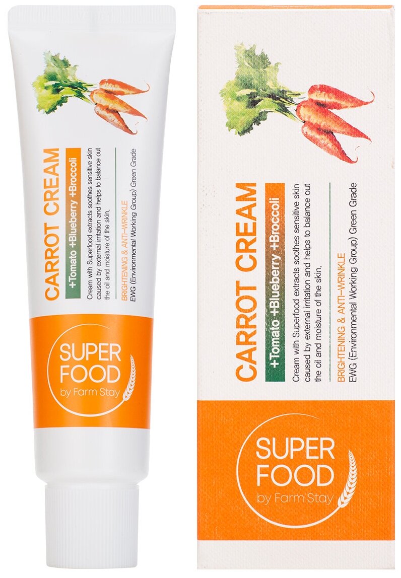 Морковный крем FarmStay суперфуд, 60г
Морковный крем FarmStay суперфуд, 60г