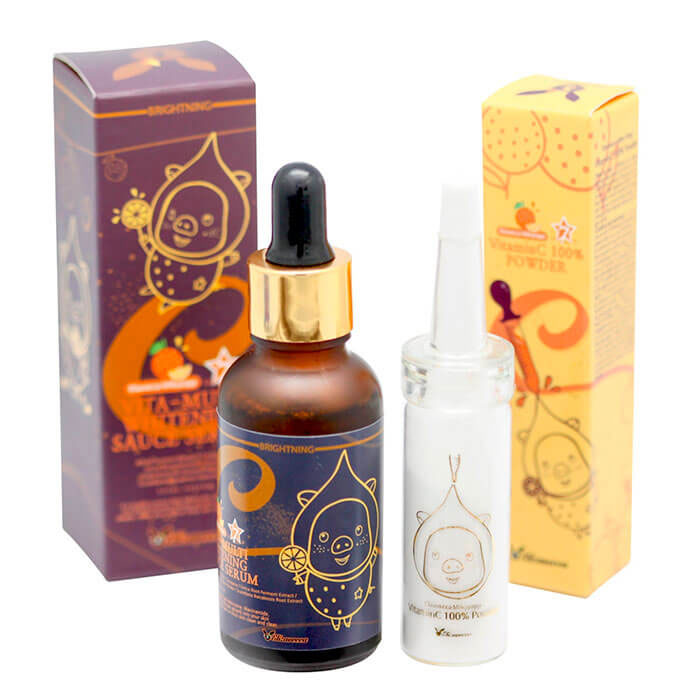 Пудра и отбеливающая сыворотка Elizavecca Vitamin C 100% Powder+Vita Multi Whitening Souce Serum
Пудра и отбеливающая сыворотка Elizavecca Vitamin C 100% Powder+Vita Multi Whitening Souce Serum